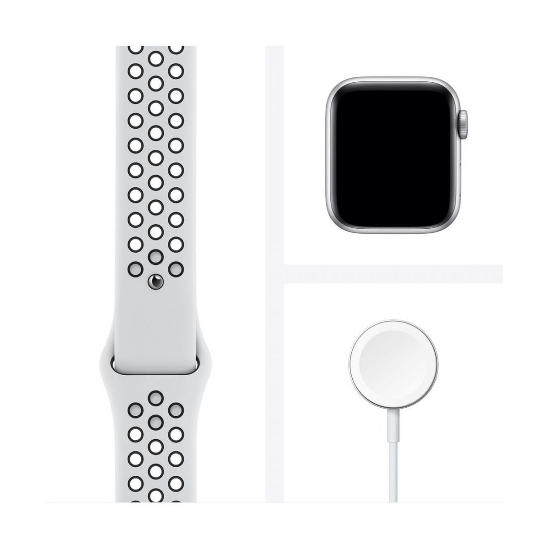 Apple Watch Nike Series 6 GPS + Cellular 40mm Silver Aluminium Case with Pure Platinum/Black Nike Sport Band