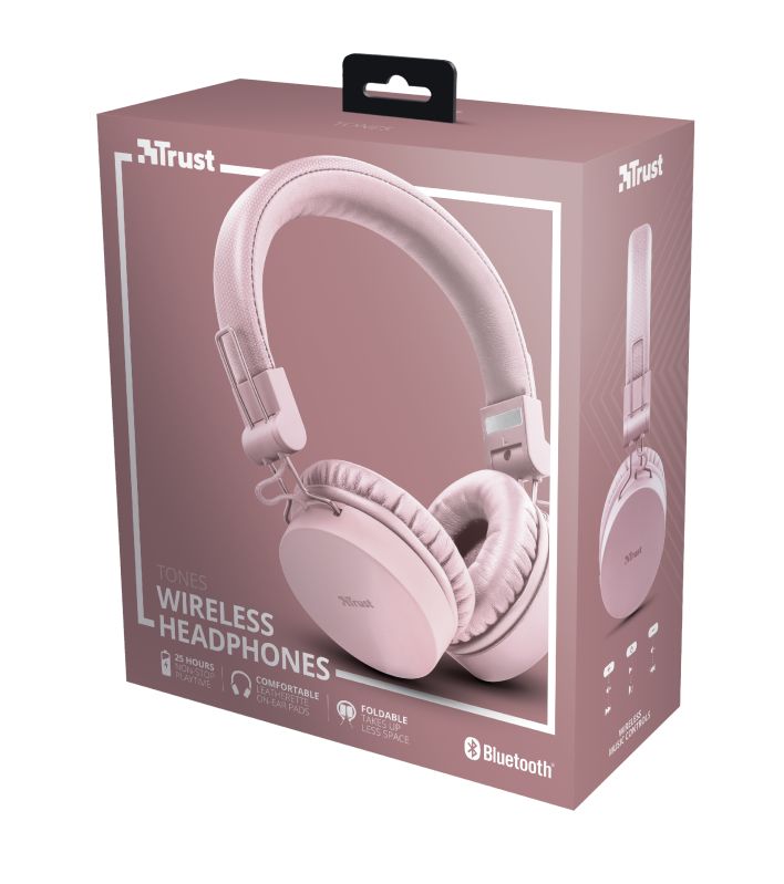 Trust Tones Bluetooth Wireless Headphones Pink