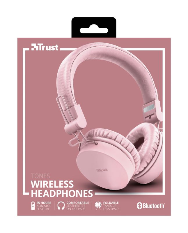 Trust Tones Bluetooth Wireless Headphones Pink