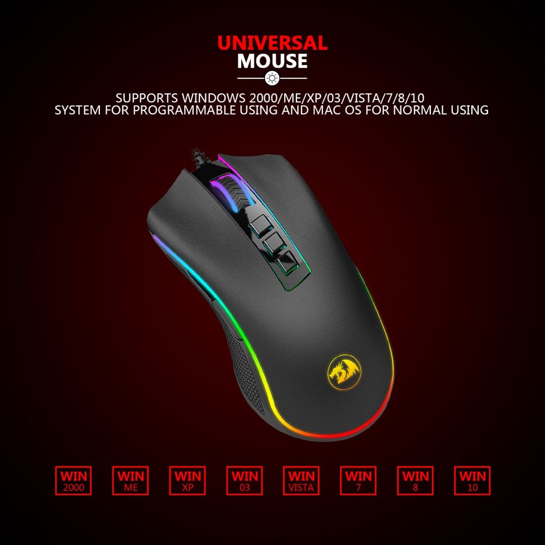 Redragon M711-FPS Cobra Flawless RGB Wired gaming mouse Black