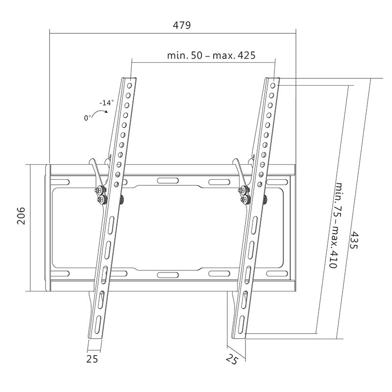 Logilink BP0012 TV wall mount 32-55" Black