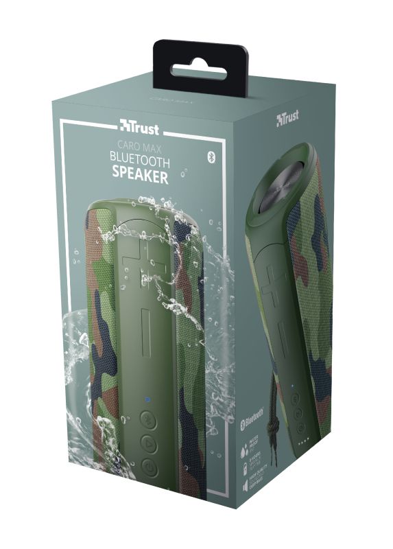 Trust Caro Max Powerful Bluetooth Wireless Speaker Jungle Camo