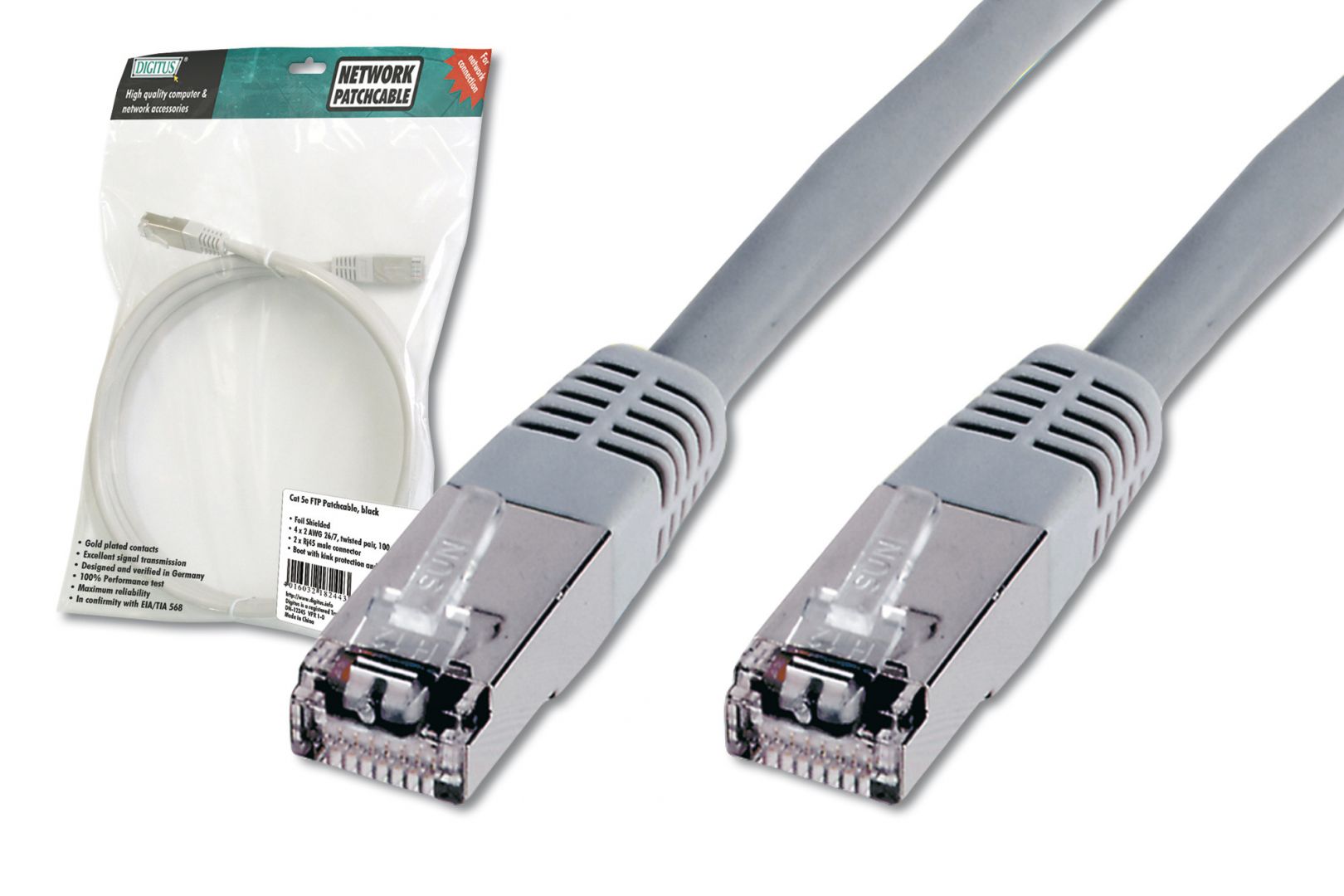 Digitus CAT 5e SF-UTP patch cord, PVC