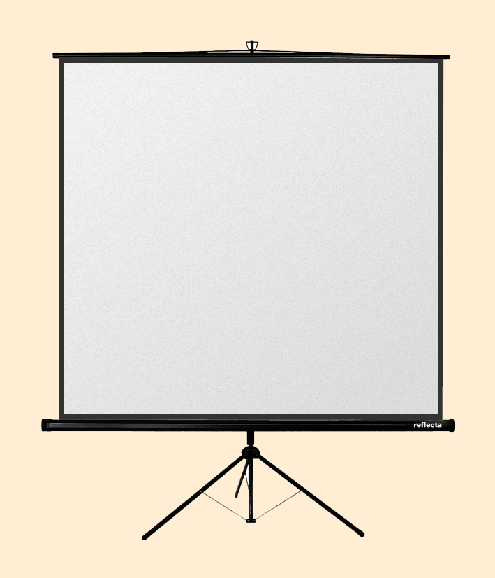 Reflecta Crystal-Line Tripod 160x160cm 4 Black Borders, black case