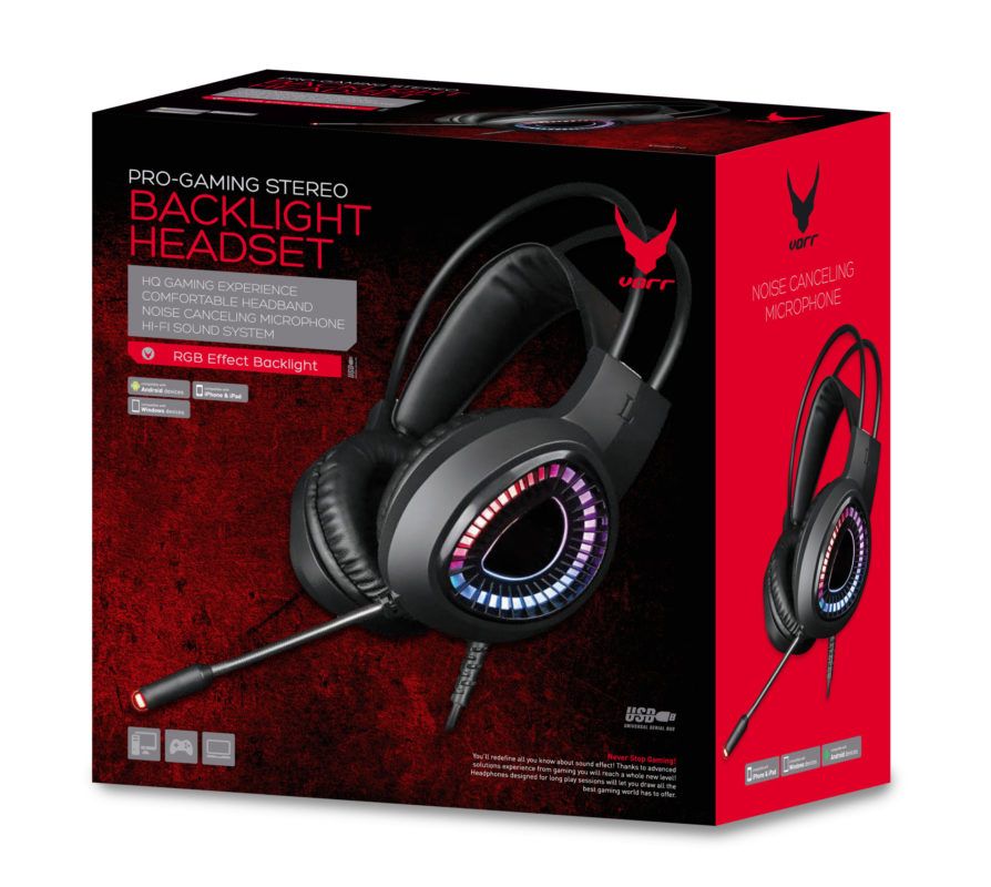 Omega VH8010 RGB Gaming Headset Black