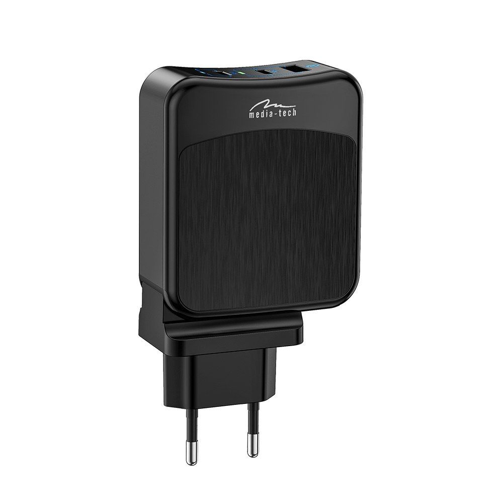 Media-Tech MT6252 USB-C PD Smart Power Adapter Black