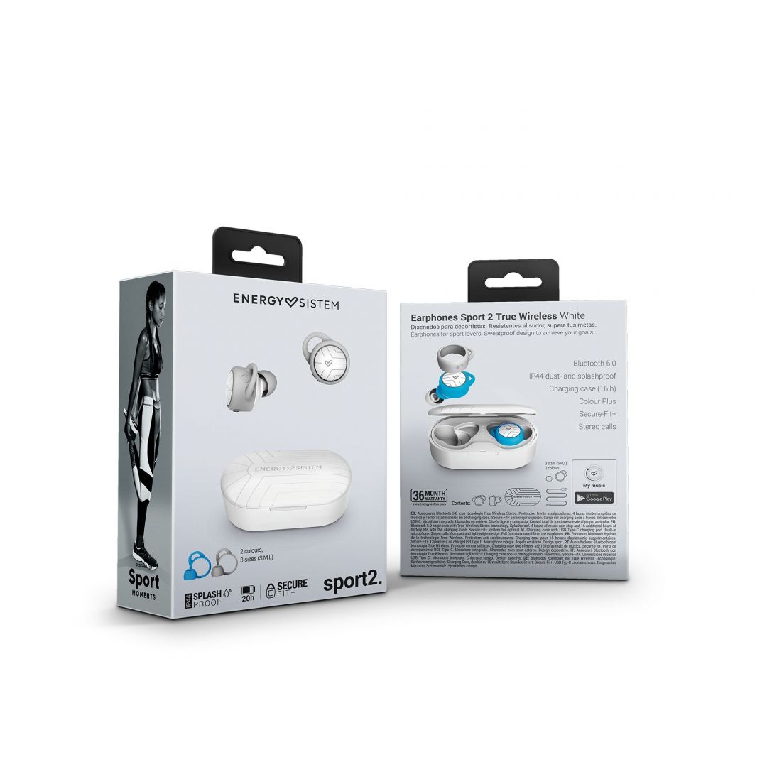 Energy Sistem Earphones Sport 2 True Wireless Bluetooth Headset White