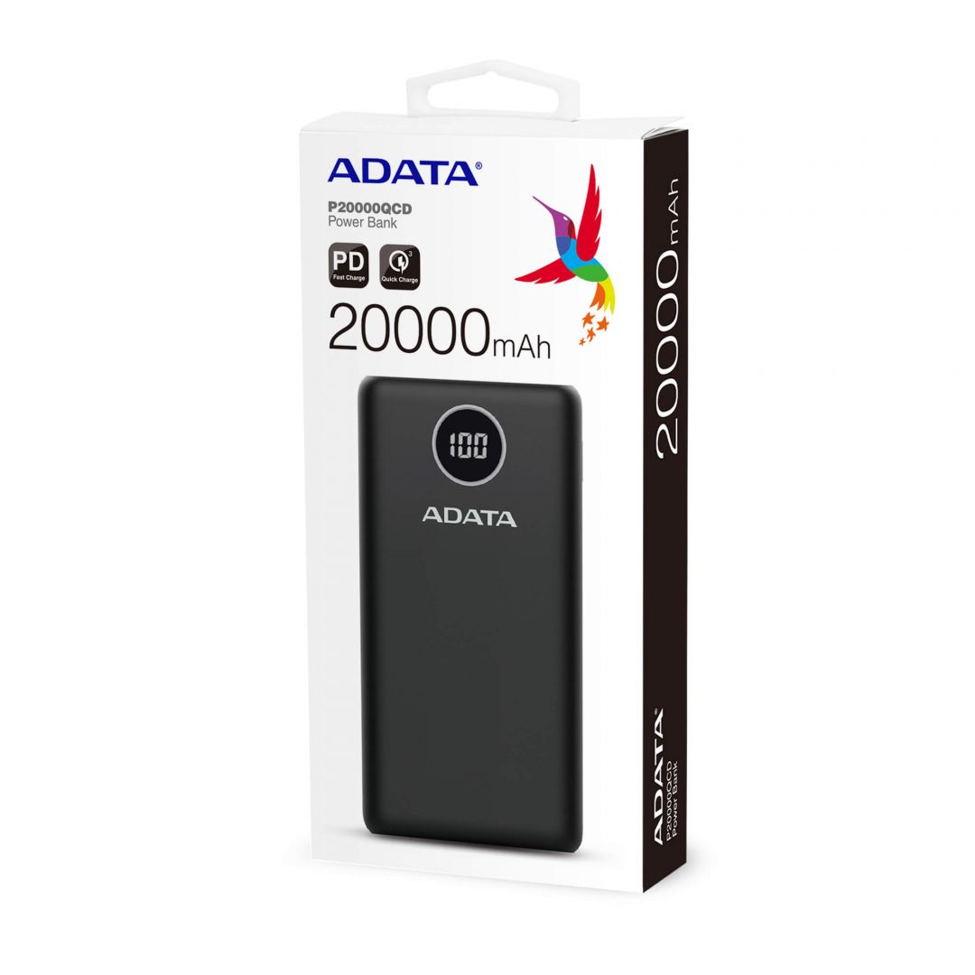 A-Data P20000QCD 20000mAh Power Bank Black