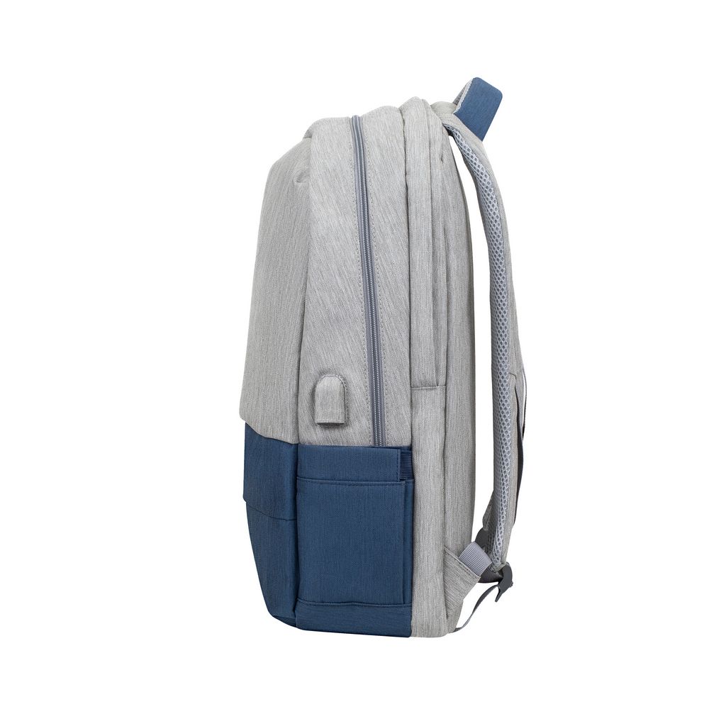 RivaCase 7567 Anti-theft Laptop backpack 17.3" / 6  Grey/Dark blue