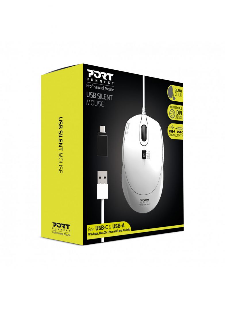 Port Designs Silent mouse White