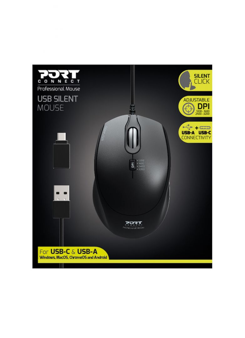 Port Designs Silent mouse Black