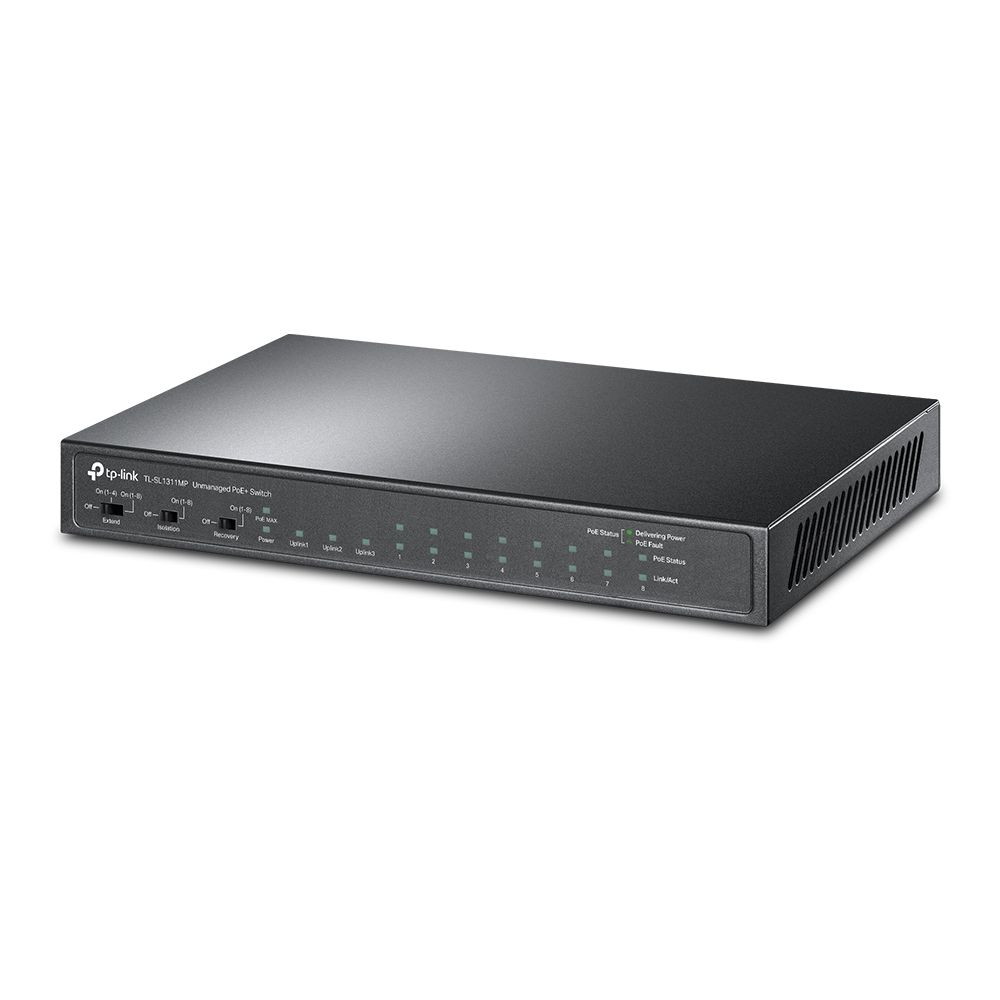 Switch TL-SL1311MP 8-Port 10/100Mbps + 3-Port Gigabit Desktop Switch with 8-Port PoE+