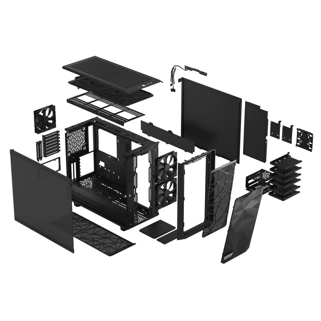 Fractal Design Meshify 2 Dark Tempered Glass Black