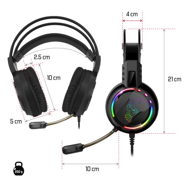 Spirit Of Gamer PRO-H7 Headset RGB Black