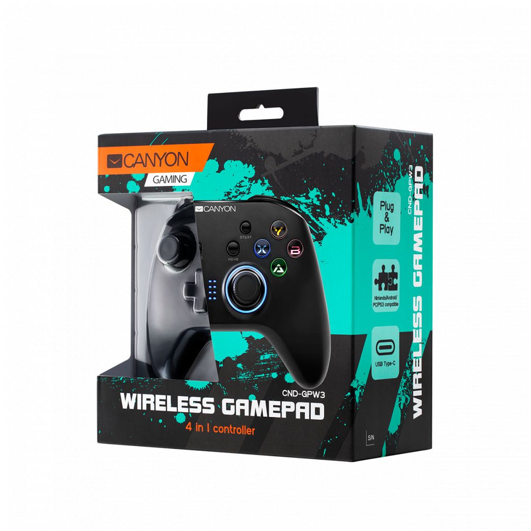 Canyon CND-GPW3  4-in-1 Wireless Gamepad Black