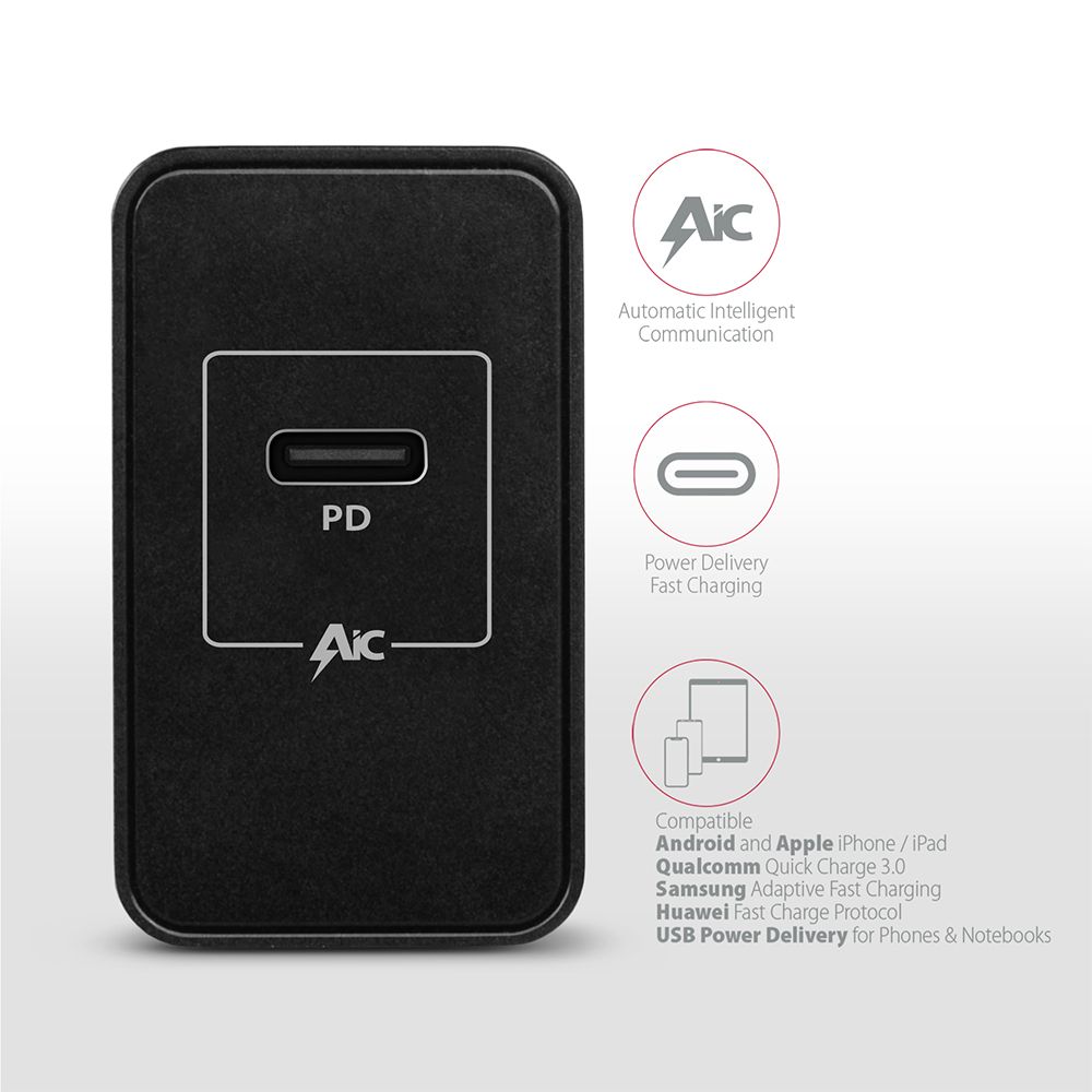 AXAGON ACU-PD22 USB-C PD Wall Charger Black