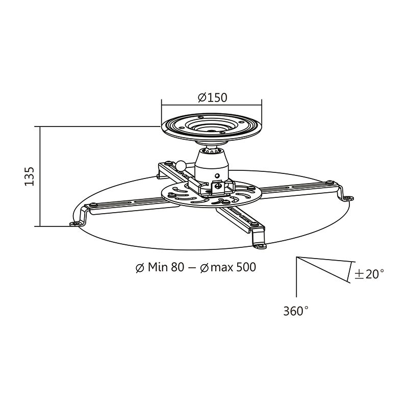 Logilink BP0056 Projector mount arm White