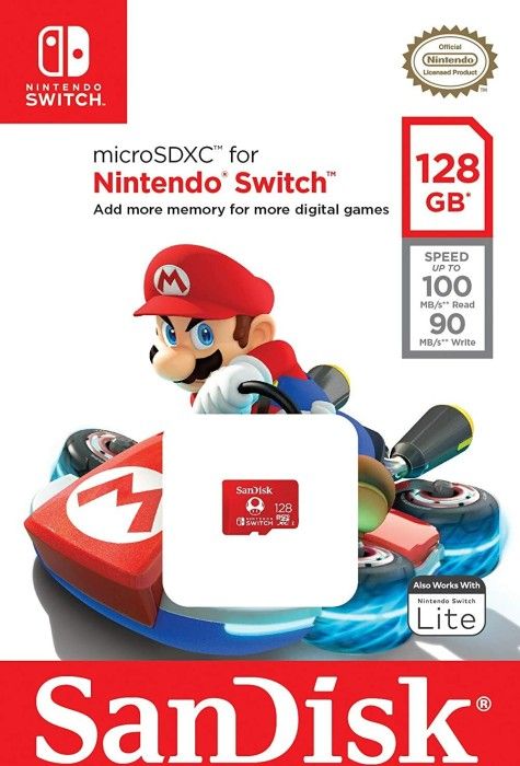 Sandisk 128GB microSDXC Class 10 UHS-1 U3 A1 For Nintendo Switch