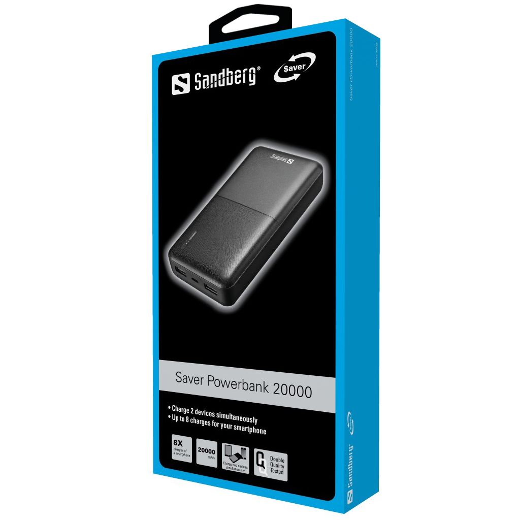 Sandberg Saver 20000mAh Powerbank Black