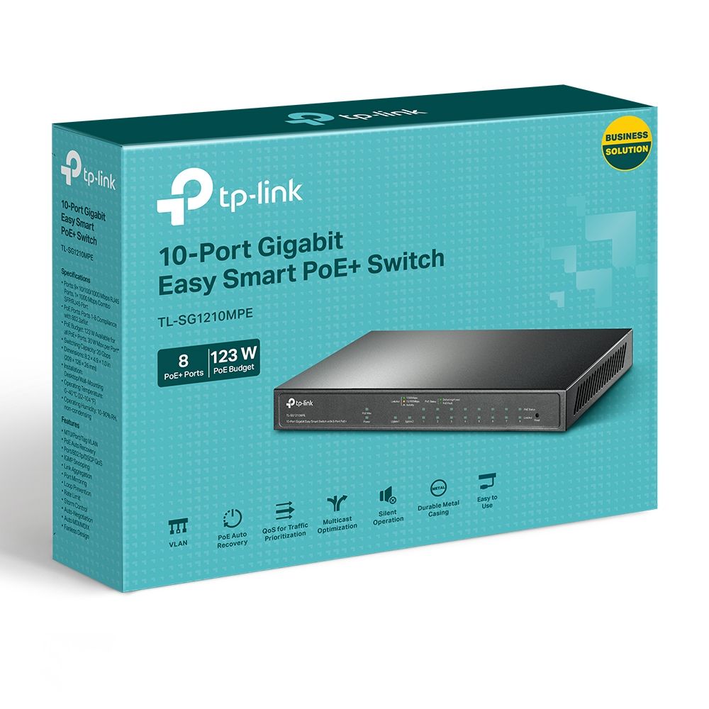 TP-Link TL-SG1210MPE 10-Port Gigabit Easy Smart Switch