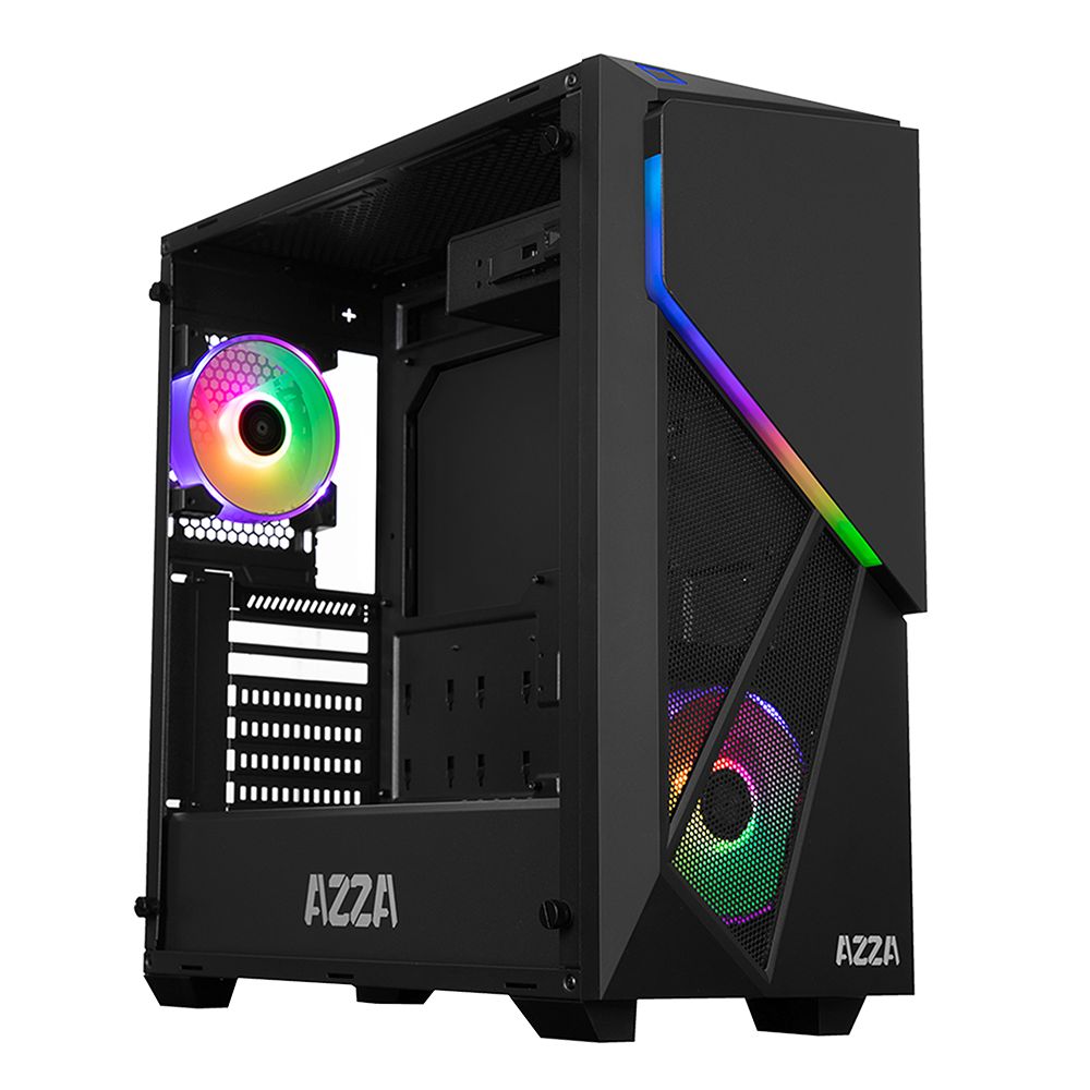 AZZA Inferno 310 RGB Tempered Glass Black