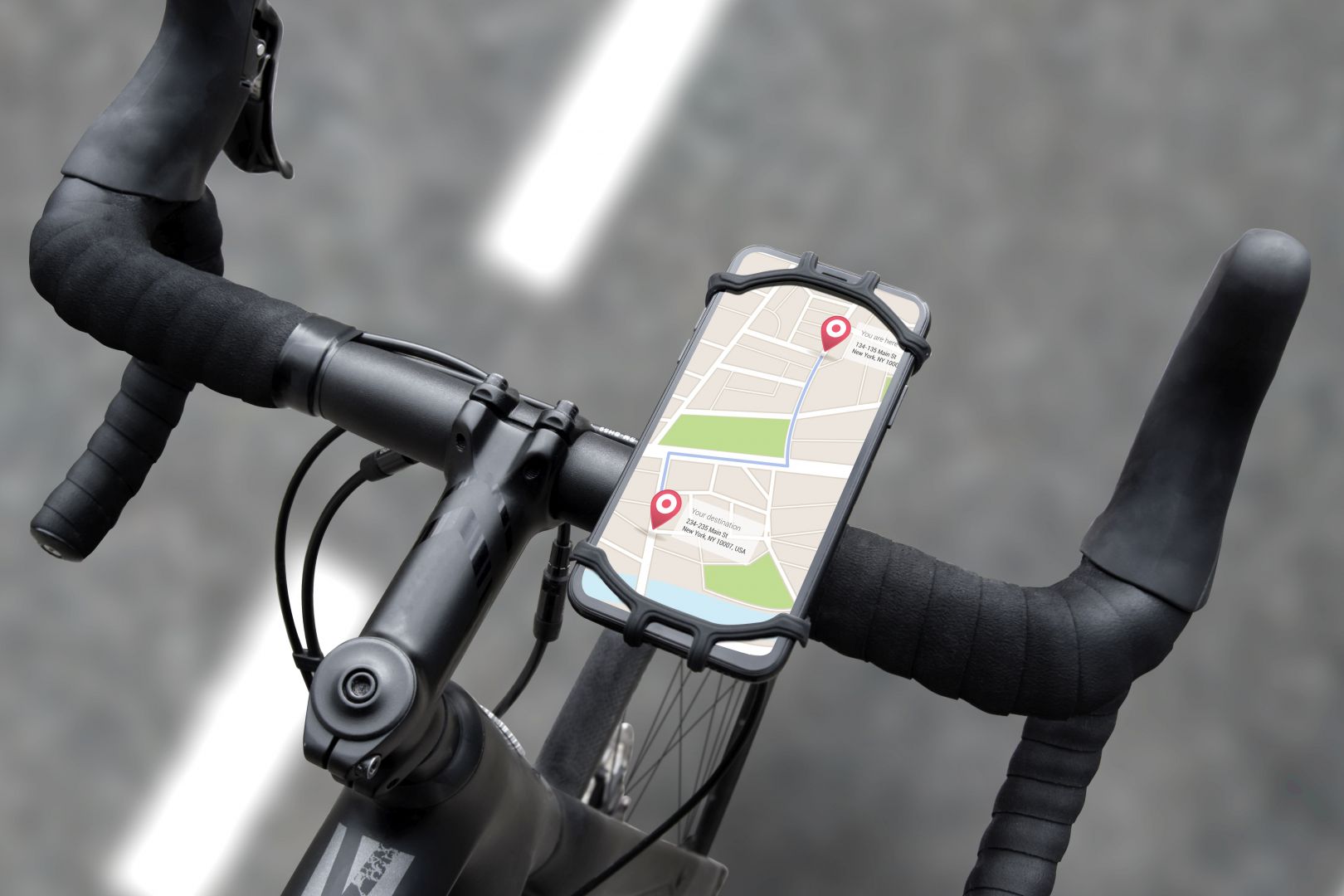 FIXED Bikee silicone mobile phone holder for bike, black