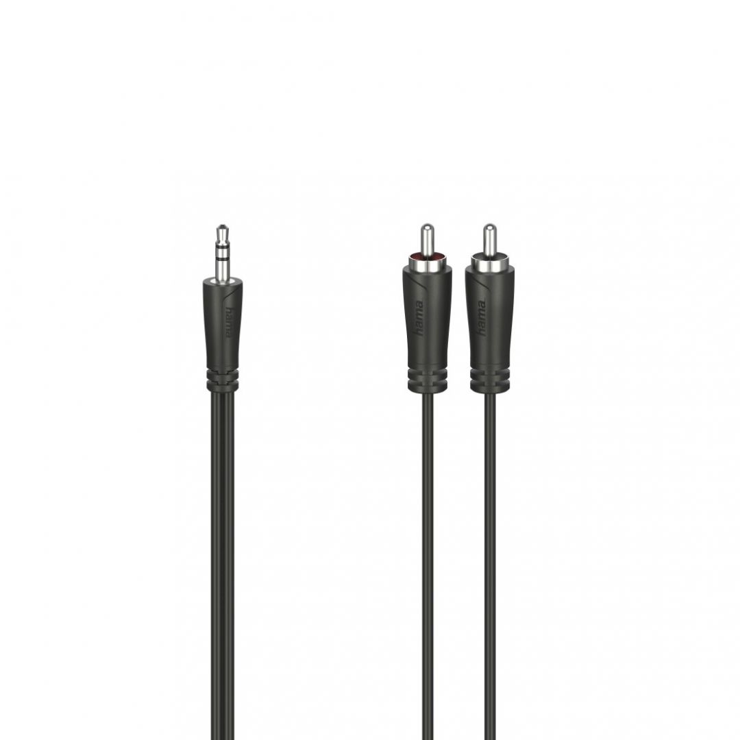 Hama 3,5mm Jack-2 RCA Audio Cable 5m Black