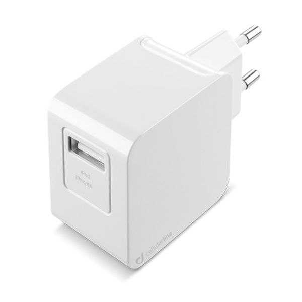 Cellularline travel charger with data cable and Apple Lightning connector, 2A