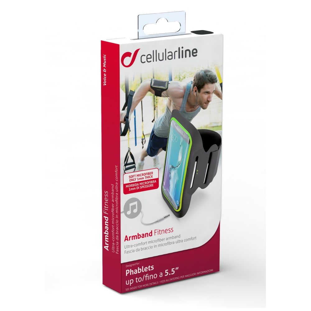 Cellularline Sport ARMBAND FITNESS sports case, for smartphones up to 5.5 &amp;quot;, black