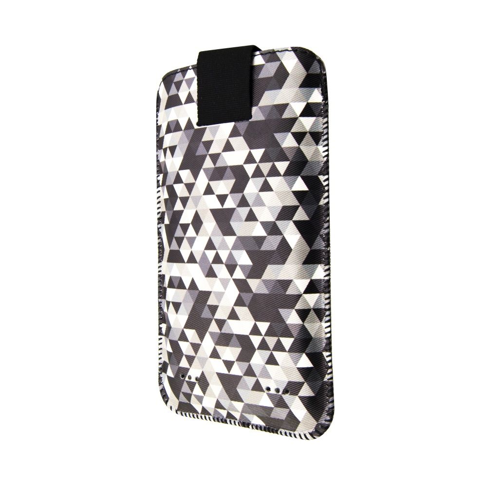 FIXED Case Soft Soft Slim with closure, PU Leather, size M, Dark Triangles theme