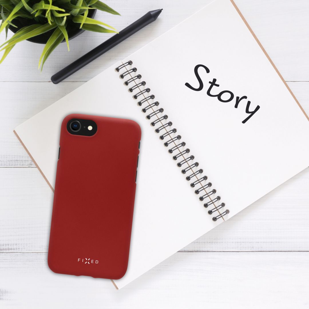 FIXED Rubber back cover Story for Xiaomi Redmi 6, red