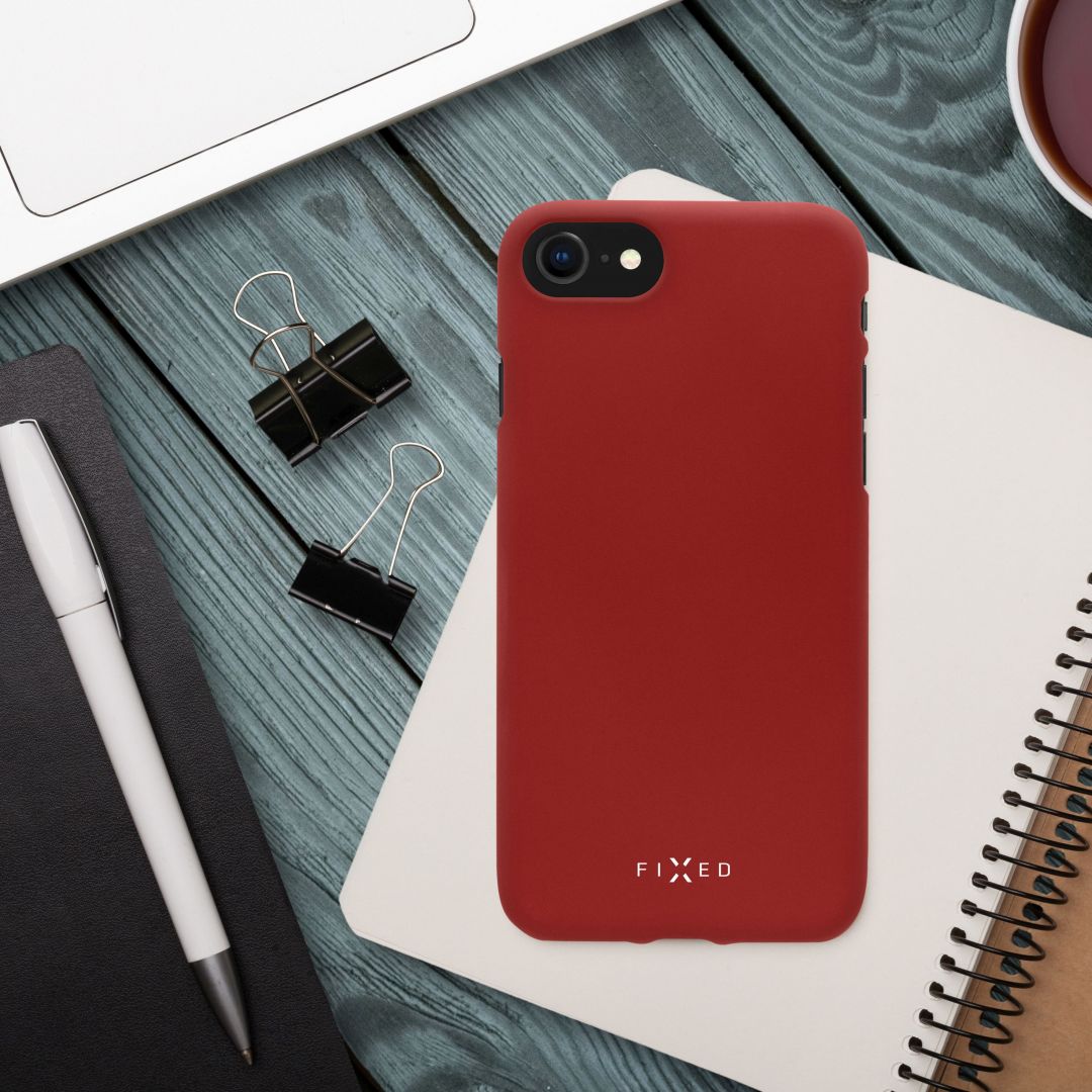 FIXED Rubber back cover Story for Honor 7A, red