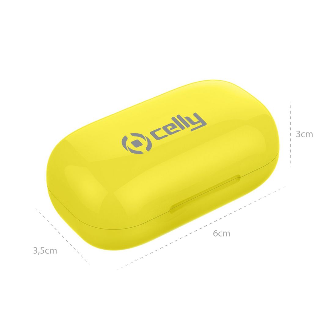 CELLY True Wireless headphones Twins Air, yellow