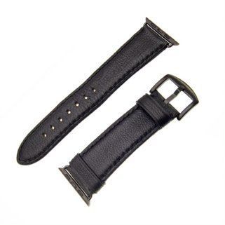 FIXED Berkeley leather strap for Apple Watch 42 mm and 44 mm with black buckle, size L, black