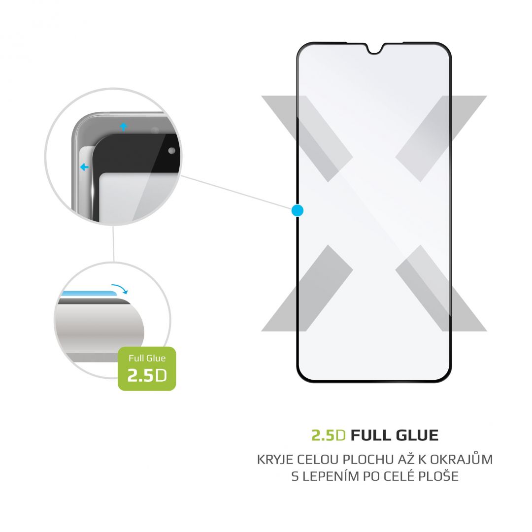 FIXED Tempered glass screen protector Full-Cover for Xiaomi Mi9 Lite, full screen, black