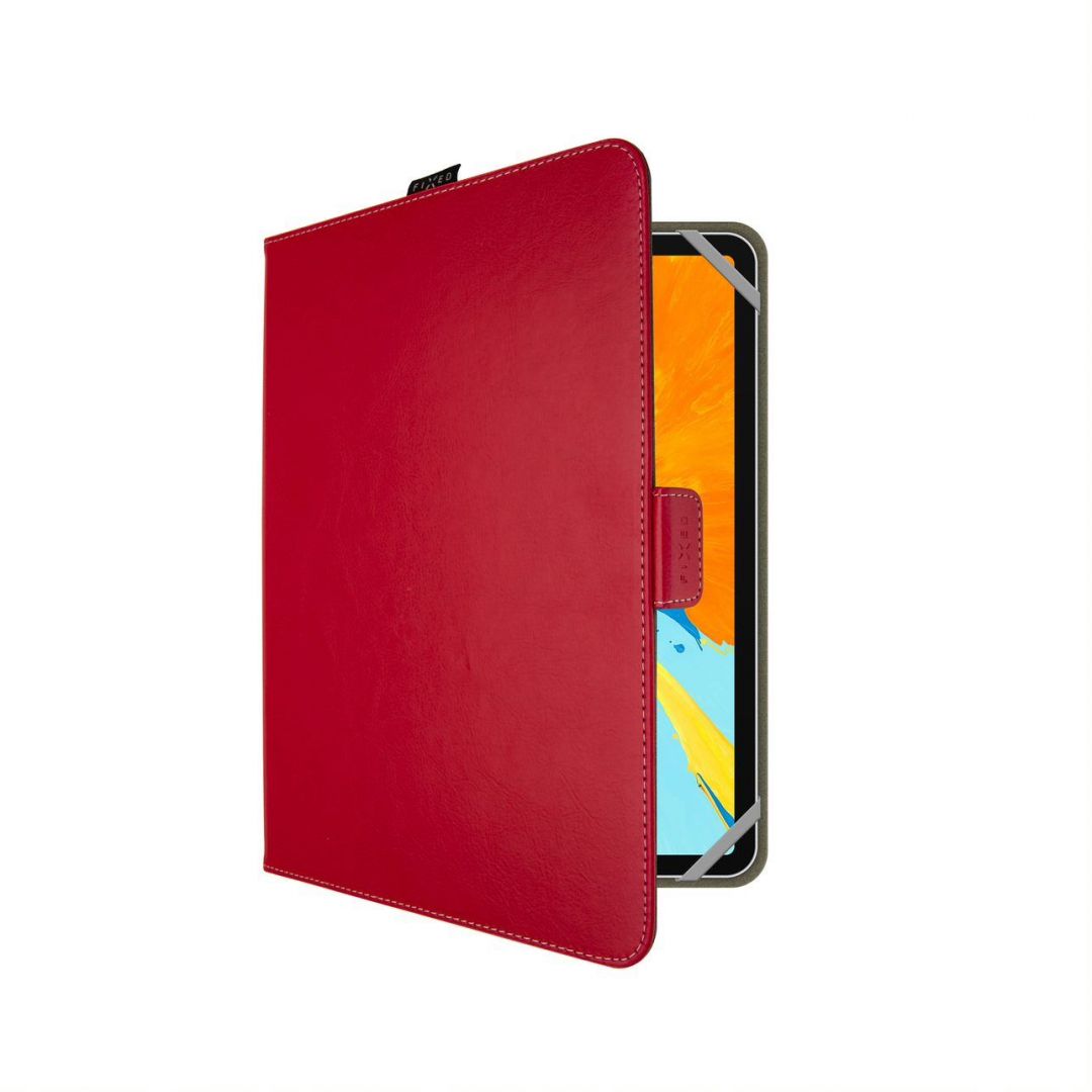 FIXED Novel case for 10,1" tablets with stand and stylus pocket, PU Leather, red