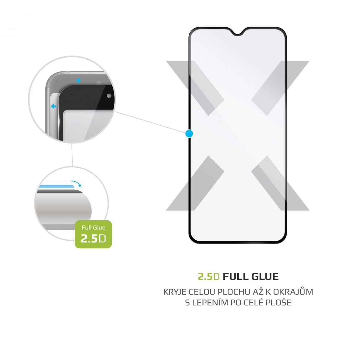 FIXED Tempered glass screen protector Full-Cover for Xiaomi Redmi Note 8T, full screen bonding, black