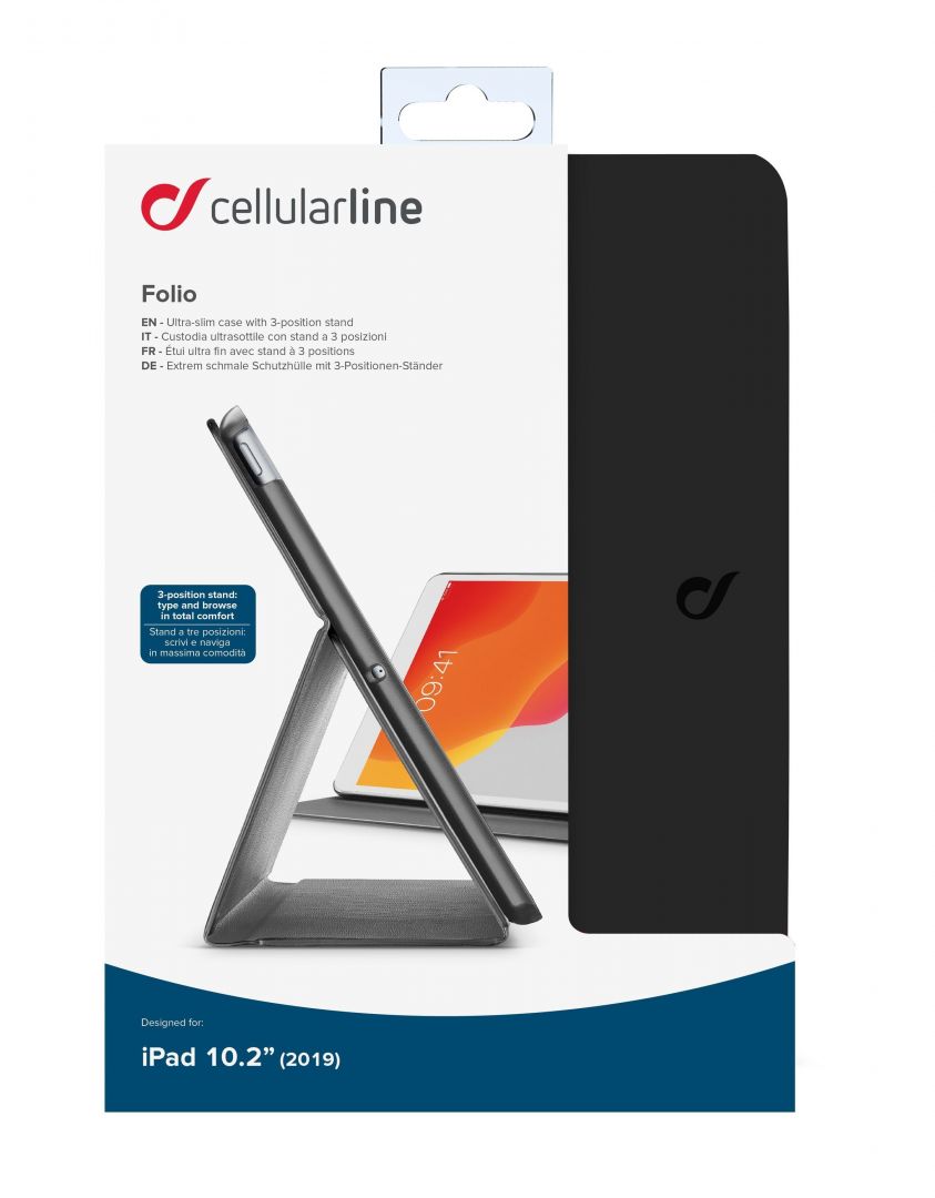 Cellularline Case with stand FOLIO for Apple iPad 10.2 &amp;quot;(2019), black