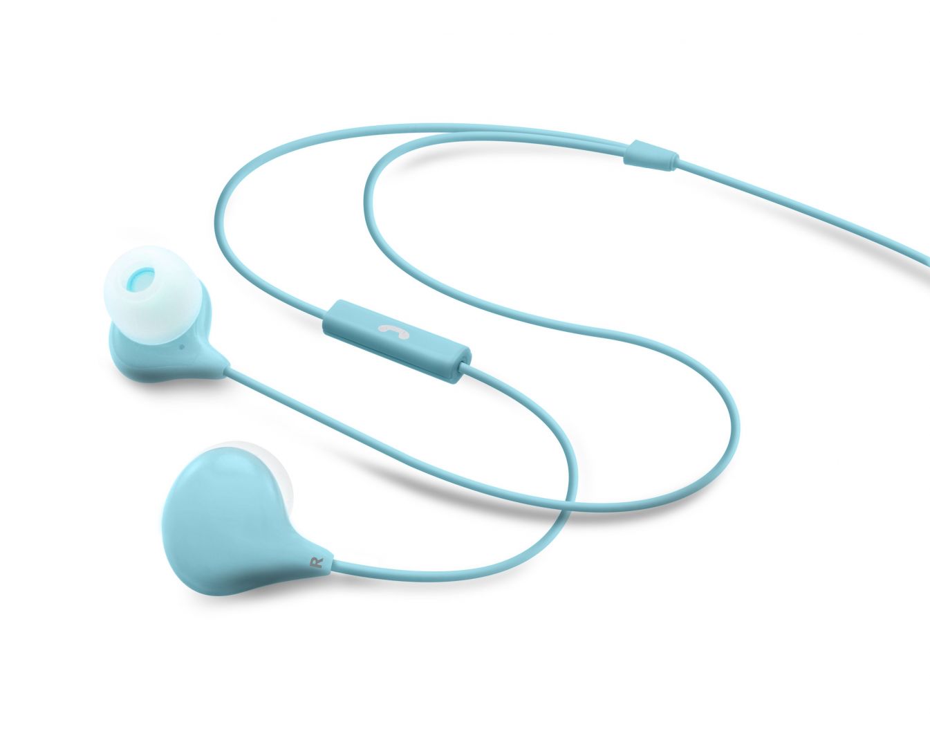 FIXED Waterproof in-ear headphones with microphone EGG1, IPX3, blue