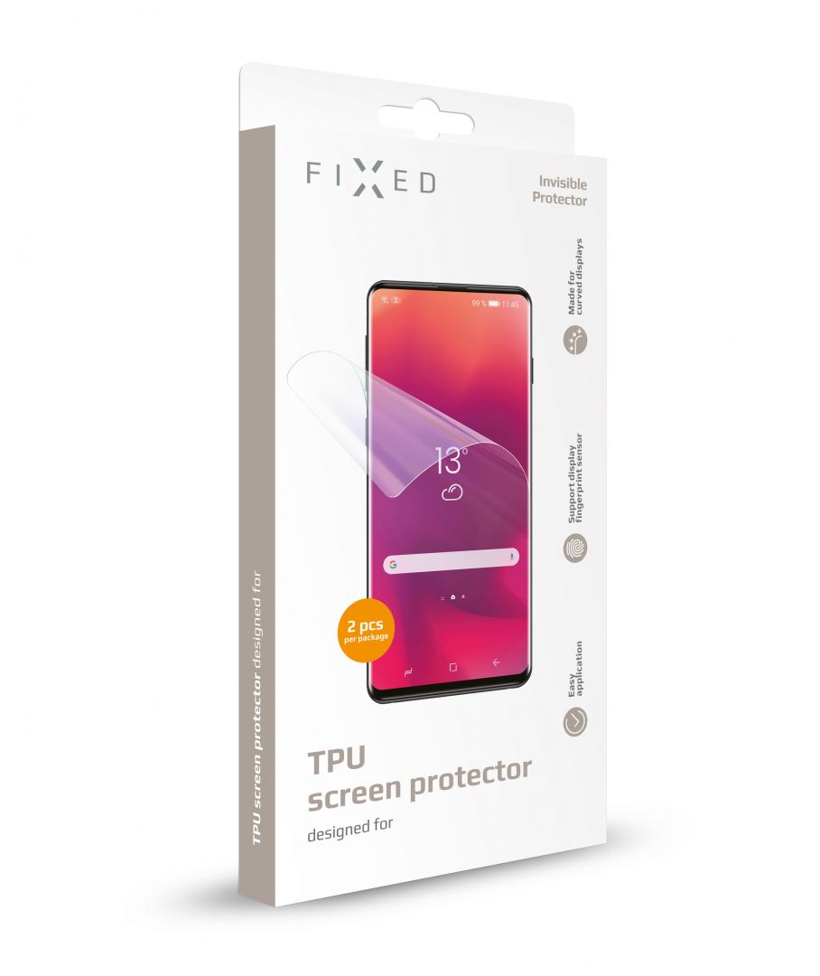 FIXED TPU screen protector Invisible Protector for Huawei P40 Pro, 2 pcs in a package, clear