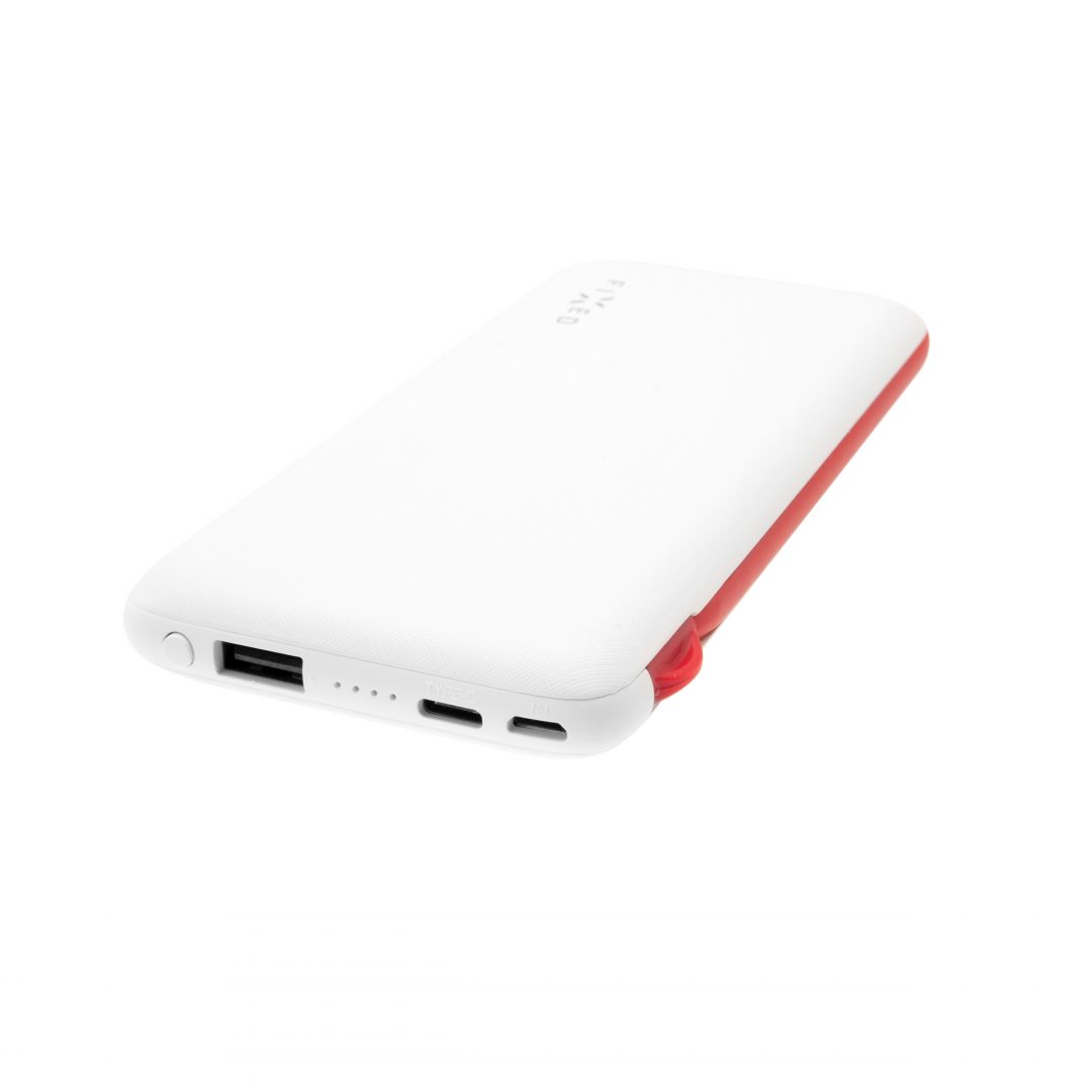 FIXED Powerbank Zen 10,000 with microUSB/USB-C cable, 10,000 mAh, white