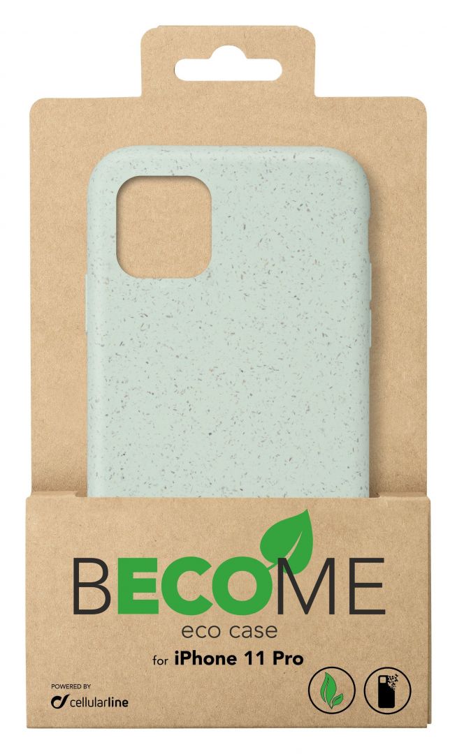 Cellularline KCompostable eco cover Become for Apple iPhone 11 Pro, light green