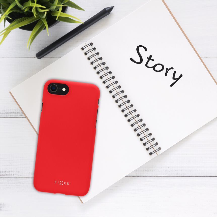 FIXED Rubber back cover Story for Xiaomi Redmi Note 9 Pro/9 Pro Max/Note 9S, red