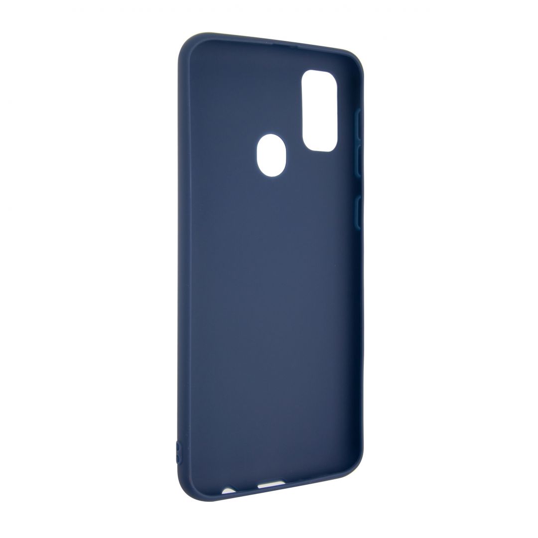 FIXED Rubber back cover Story for Samsung Galaxy M21, blue