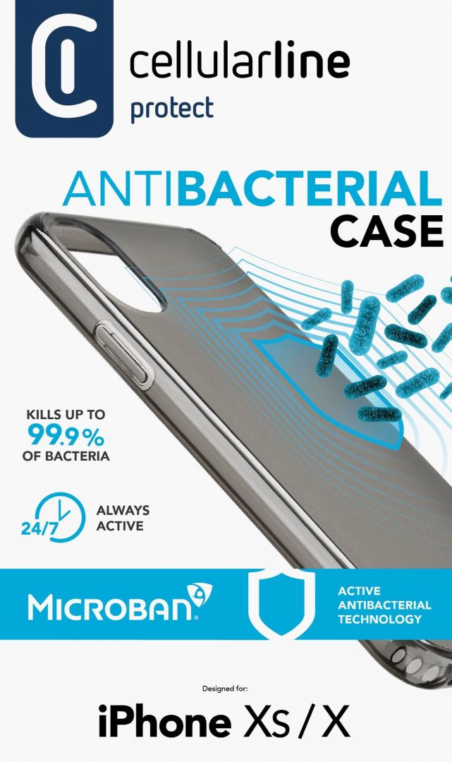 Cellularline Antimicrobial cover Antimicrob for Apple iPhone X/XS, black