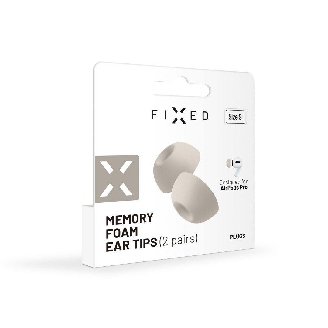 FIXED Memory Foam Plugs for Apple Airpods Pro, 2 Sets, Size S