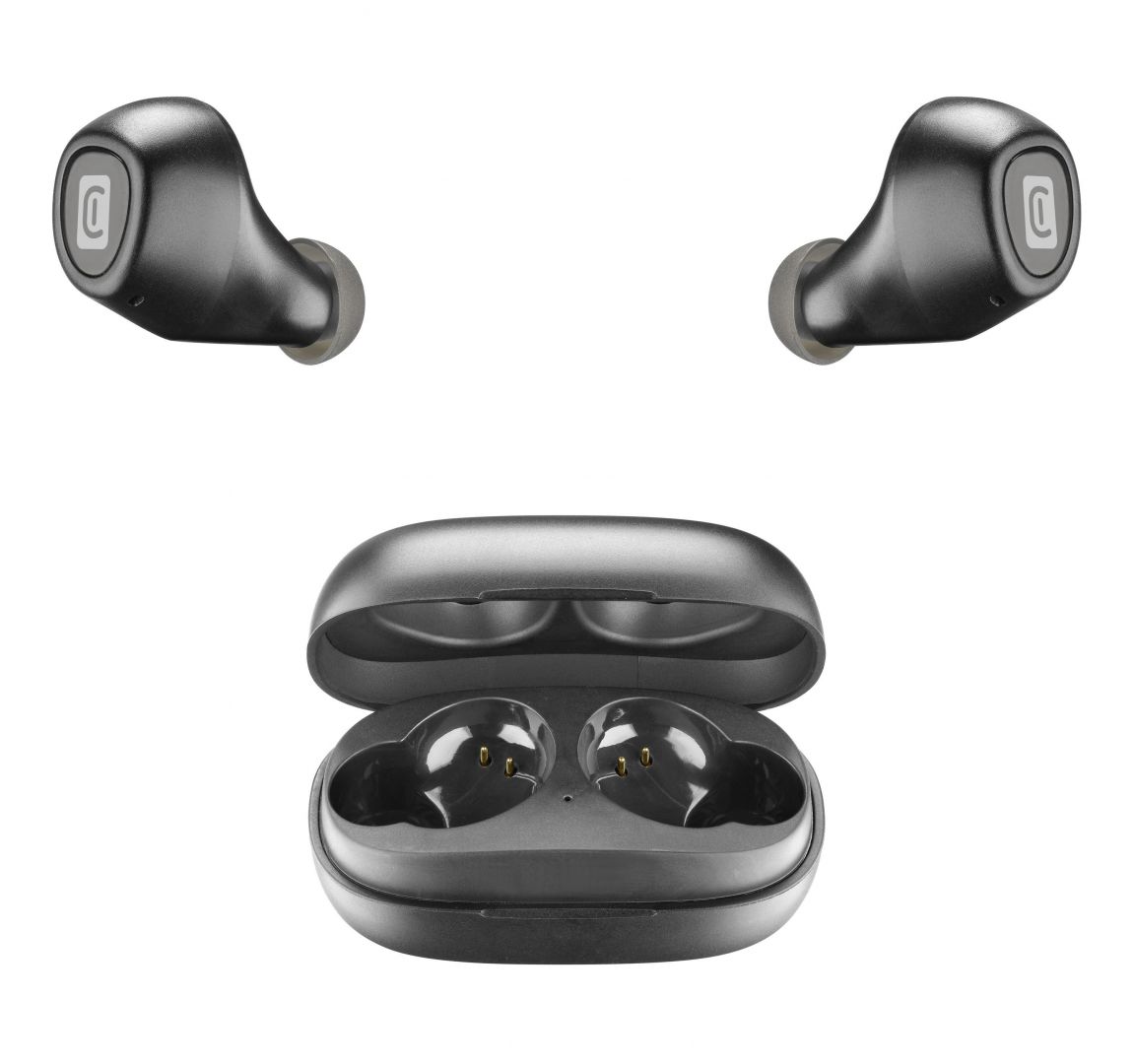 Cellularline True Wireless Blink headphones with rechargeable case, black