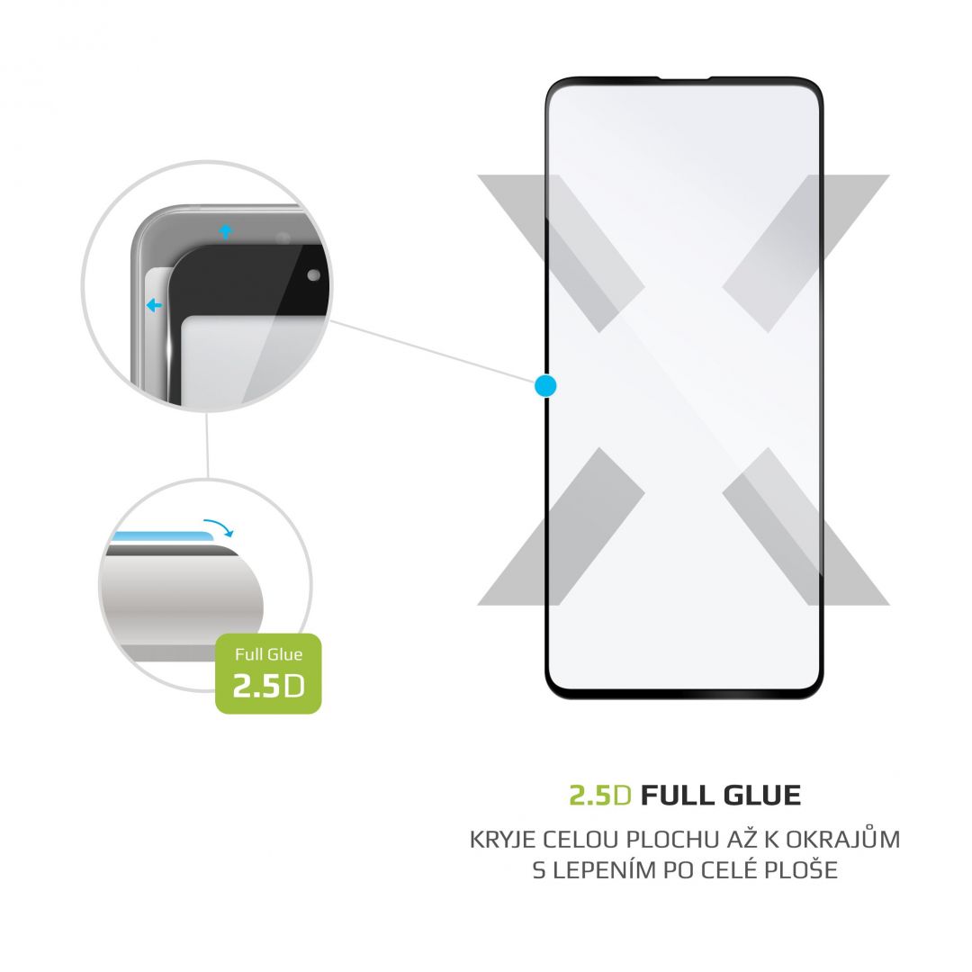 FIXED Tempered glass screen protector Full-Cover for Realme 7 Pro, full screen bonding, black