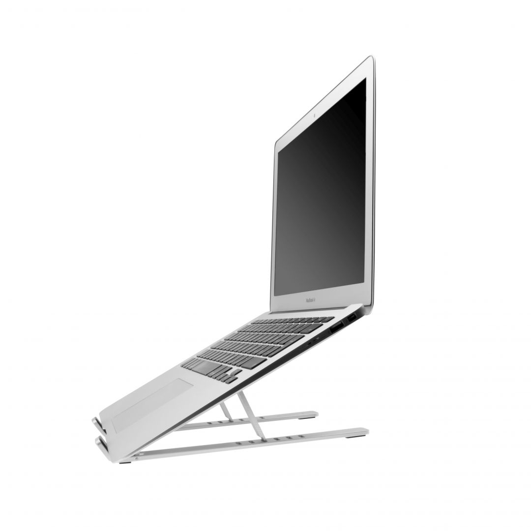 FIXED Frame Fold aluminum folding stand for notebooks and tablets, silver