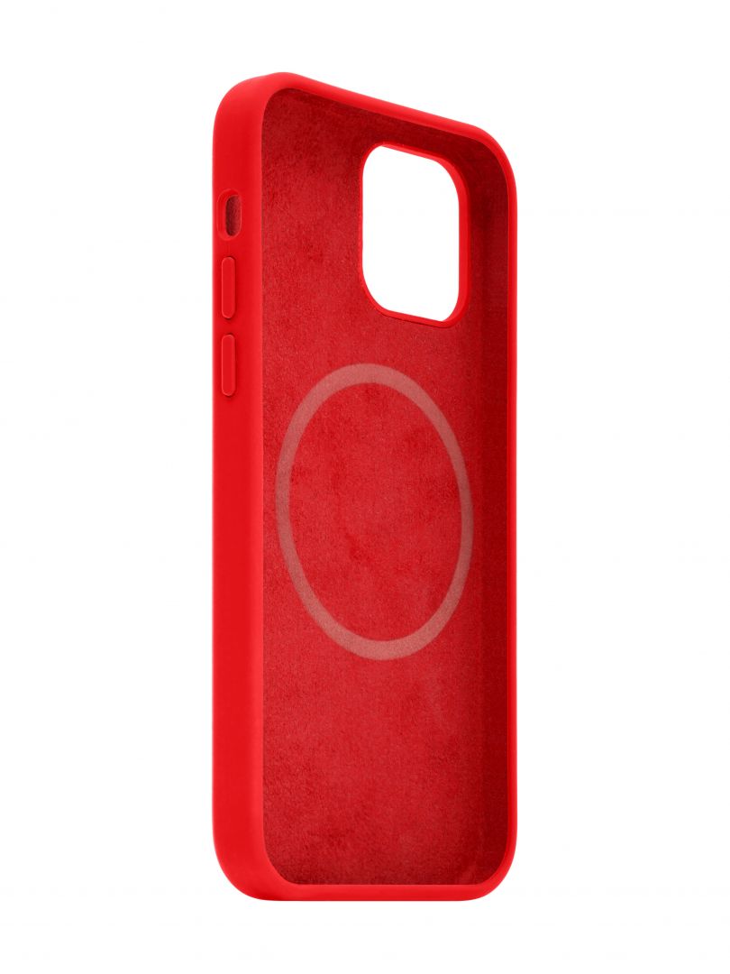 FIXED MagFlow back cover with Magsafe support for Apple iPhone 12 Pro Max, red